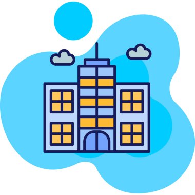 Binalar ikon oluşturuyor. özet oluşturma vektörü çizimi