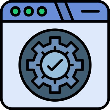 dişli simgesi vektör illüstrasyonu