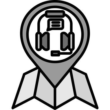 Haritası olan bir adamın vektör çizimi