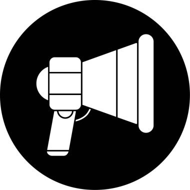 Duyuru simgesi vektör illüstrasyonu