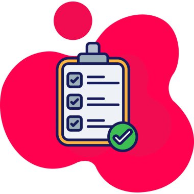 kontrol listesi simgesi, basit vektör illüstrasyonu