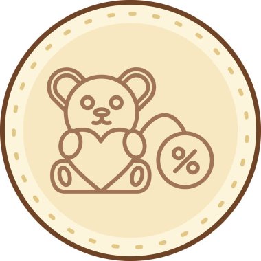 Ayı. Web simgesi basit illüstrasyon