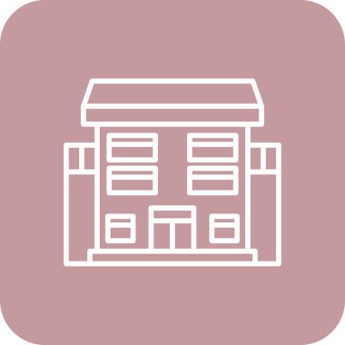 Modern yapı simgesinin vektör illüstrasyonu