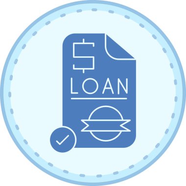 Borç. Web simgesi basit illüstrasyon