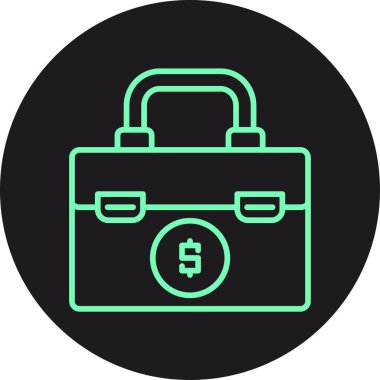 evrak çantası ikonu vektör illüstrasyonu