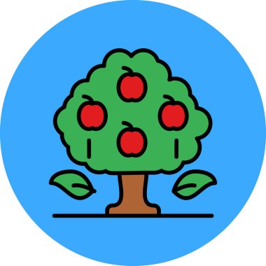 Ağaç. Web simgesi basit illüstrasyon