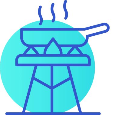 Barbekü. Web simgesi basit illüstrasyon