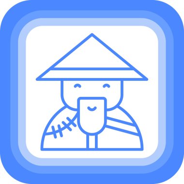 Çin bayrağı simgesinin vektör çizimi