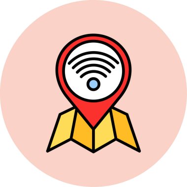 gps. Web simgesi basit illüstrasyon