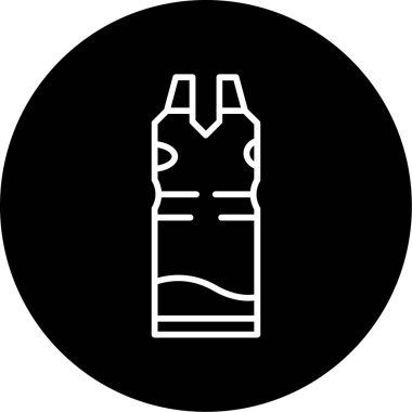 Flapper elbise simgesi, vektör illüstrasyonu basit tasarım