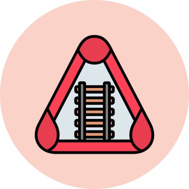 Kırmızı ve beyaz arkaplan simgesinin vektör çizimi