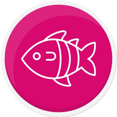 Balık. Web simgesi basit illüstrasyon