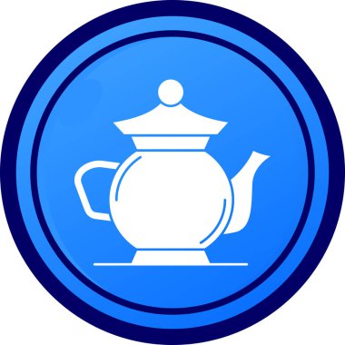 çaydanlık ikonu vektör illüstrasyonu