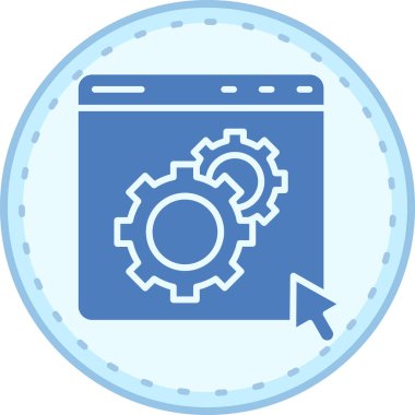 Teçhizat Web simgesi basit illüstrasyon