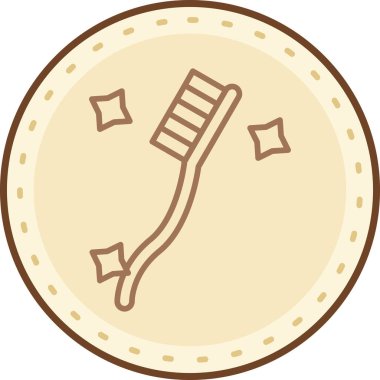 Fırça simgesi vektör illüstrasyonu