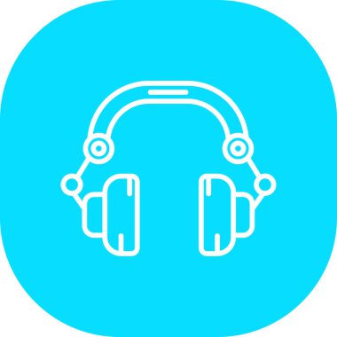 Kulaklık. Web simgesi basit illüstrasyon