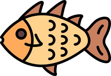 balık simgesi vektör illüstrasyonu