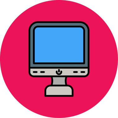 Bilgisayar ekranı. Basit resimleme