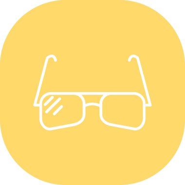 Gözlük düz vektör simgesi