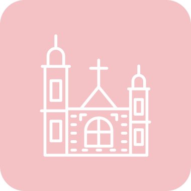 Modern kilise simgesinin vektör illüstrasyonu