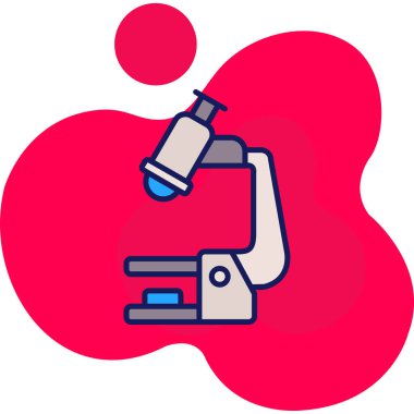 mikroskop modern simge, vektör illüstrasyon vektörü