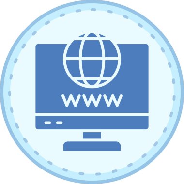 İnternet tarayıcısı. Web simgesi basit illüstrasyon