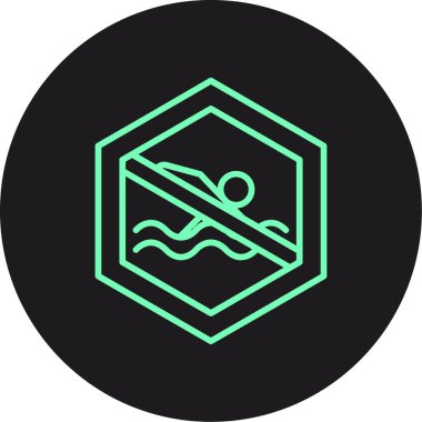 Moda tarzında izole edilmiş yüzme simgesi