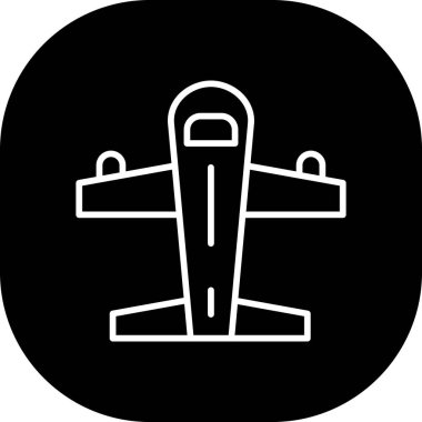 Uçak. Web simgesi basit tasarım