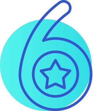 Beş numaralı ikon vektörü. İnce çizgi işareti. izole edilmiş sınır sembolü çizimi