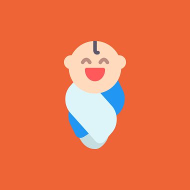 bebek simgesi düz tasarım tarzında.