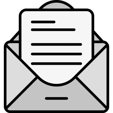 e-posta ileti simgesi ana hat biçiminde