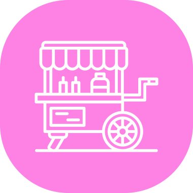 Bir kamyon simgesinin vektör çizimi