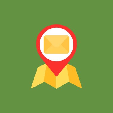 bir konum simgesi ile vektör haritası pin