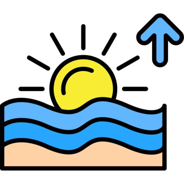 Plaj simge vektör çizim