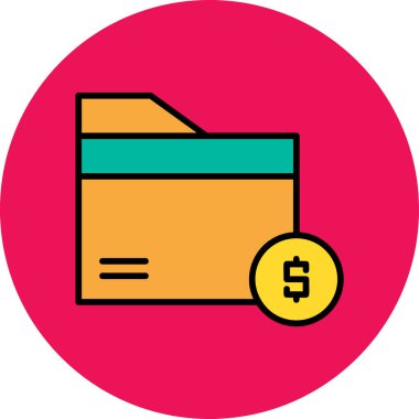 Para simgesinin vektör illüstrasyonu