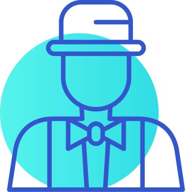 Takım elbiseli bir adamın vektör çizimi