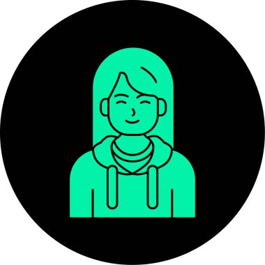 vektör kadın simgesi illüstrasyonu