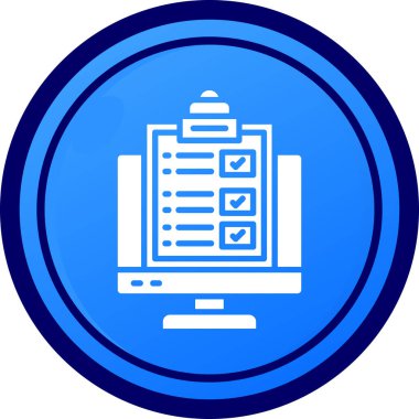 Kontrol listesi simgesi, vektör illüstrasyonu