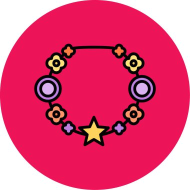 çelenk simge vektör çizim