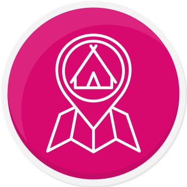 Turist çadır vektör simgesi