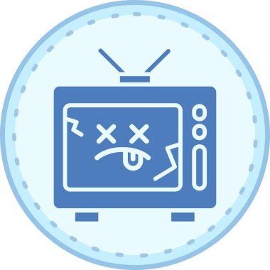 Televizyon. Web simgesi basit illüstrasyon