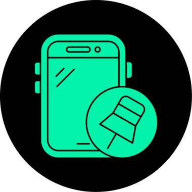 Cep telefonunun vektör illüstrasyon simgesi