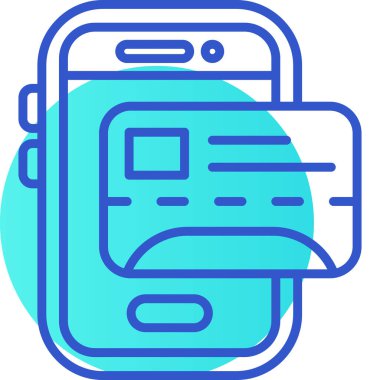 Cep telefonu simgesinin vektör illüstrasyonu