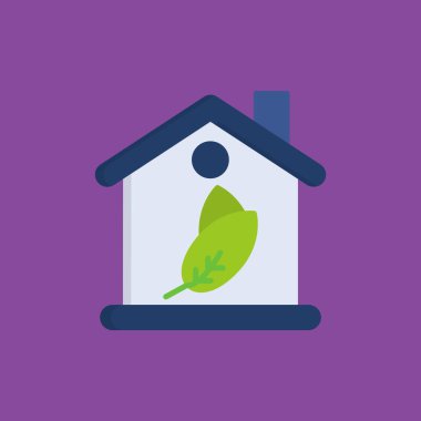 ev vektörü düz renk simgesi