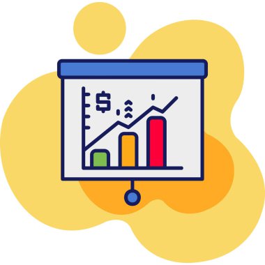 İş grafiği simgesi vektörü