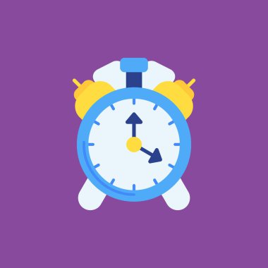 Saat simgesi. Zaman yönetimi işareti. vektör