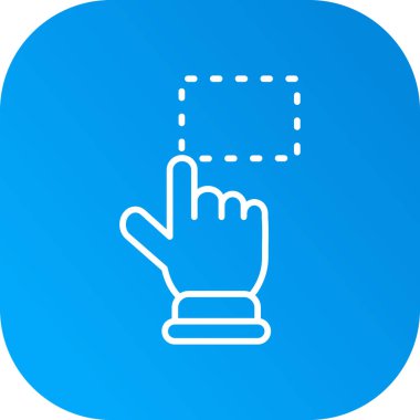 Dokunmatik ekran simgesinin vektör illüstrasyonu