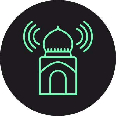 Cami simgesinin vektör illüstrasyonu