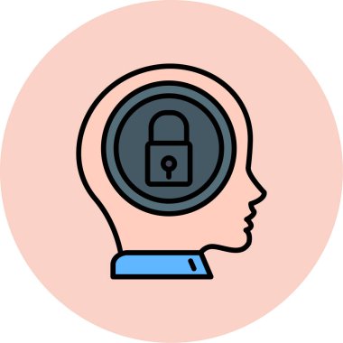 Kilit. Web simgesi basit illüstrasyon