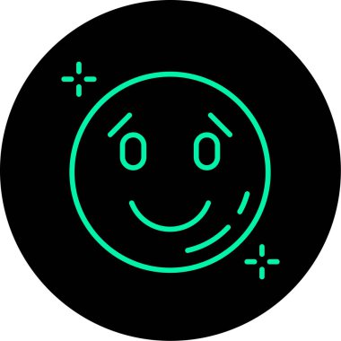 Gülümseme simgesi, vektör illüstrasyonu basit tasarım